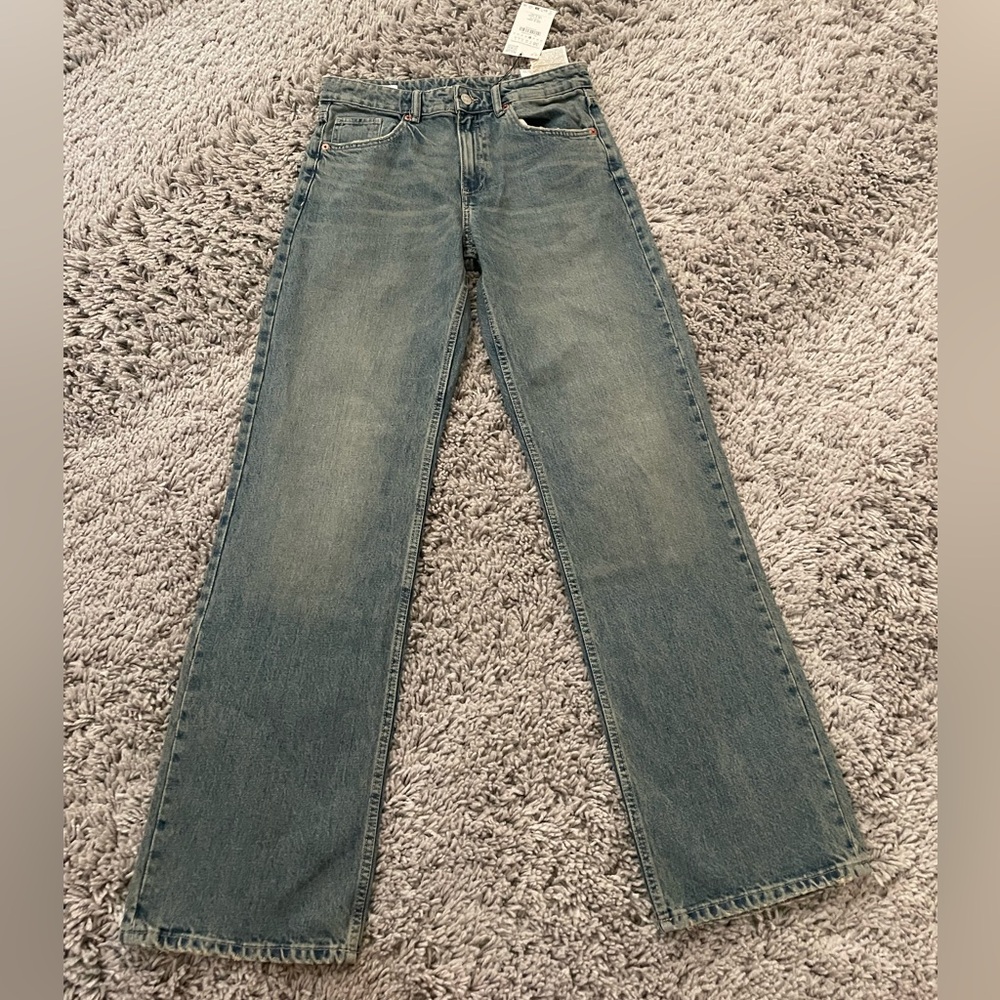 ZARA NWT MID RISE FULL LENGTH JEANS